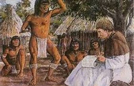 O jovem Ramón Pané, ouvindo Colombo narrar o que vira no Novo Mundo, sentiu-se chamado a dedicar-se à evangelizar almas na América.